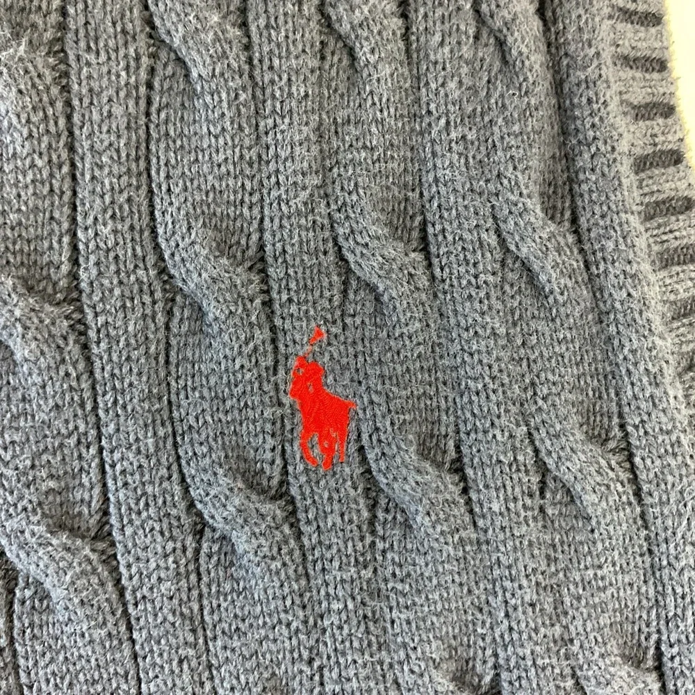 Ralph Lauren Boy's Polo Cable Knit Navy Sweater Vest Cotton Pony Size XL 18-20